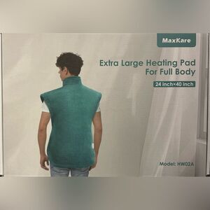 MaxKare Extra Large Heating Pad, 4 Heat Settings, Auto Shut-off, 24"x 40"- NIB